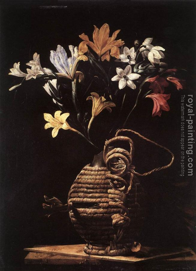 Guido Cagnacci : Flowers in a Flask
